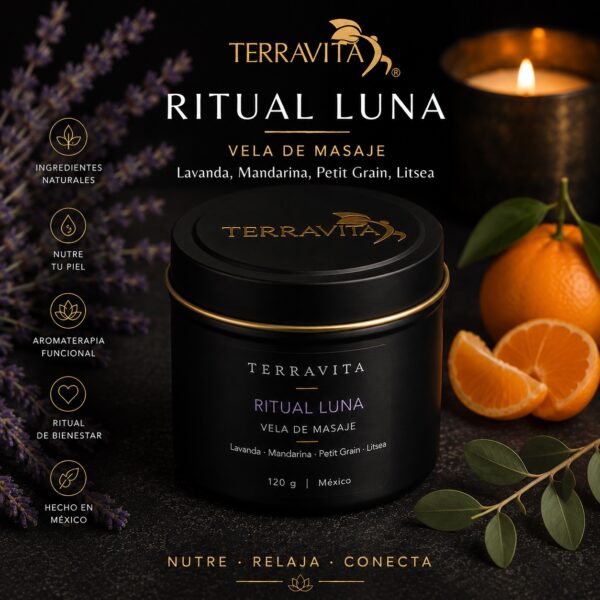 Ritual - Velas de masajes vela de masaje ritual obsidiana naranja, bergamota y canela
