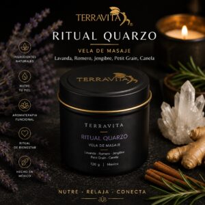 HOME vela de masaje ritual obsidiana naranja, bergamota y canela